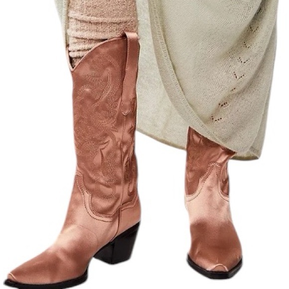 Jeffrey Campbell Shoes - Jeffrey Campbell Free People Dagget Embroidered Satin Western Cowboy Boots | 10
